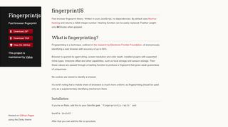 
                            8. Fingerprintjs by Valve - GitHub Pages