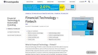 
                            8. Fintech - Investopedia - Sharper Insight. Smarter Investing.