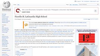 
                            7. Fiorello H. LaGuardia High School - Wikipedia
