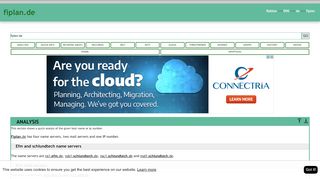 
                            7. Fiplan.de has four name servers, two mail servers and one ...