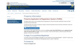 
                            4. Firearms Application & Registration System (FARS) | New Jersey State ...