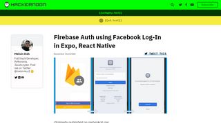 
                            10. Firebase Auth using Facebook Log-In in Expo, React Native - By ...