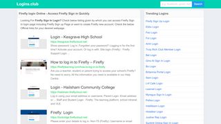 
                            7. Firefly login Online - Access Firefly Sign in Quickly - Logins.club