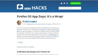 
                            4. Firefox OS App Days: It's a Wrap! - Mozilla Hacks - the Web ...
