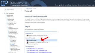 
                            8. Firewall - MediaPortal