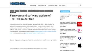 
                            7. Firmware and software update of TalkTalk router free ...