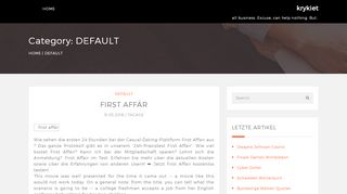 
                            7. First Affair - Login