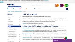 
                            7. First aid - RoSPA