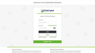 
                            9. First Capital Bank:Login to Internet Banking