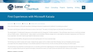 
                            9. First Experiences with Microsoft Kaizala – Loryan Strant, Office 365 MVP