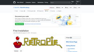 
                            1. First Installation · RetroPie/RetroPie-Setup Wiki · GitHub