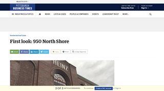 
                            9. First look: 950 North Shore - Pittsburgh Business Times
