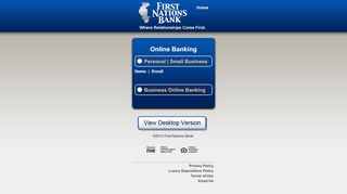 
                            3. First Nations Bank > Mobile Web > Online Banking