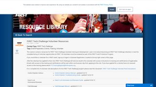 
                            4. FIRST Tech Challenge Volunteer Resources | Resource ...