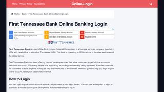 
                            11. First Tennessee Bank Online Banking Login | Sign In