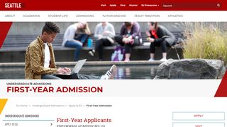 
                            9. First-Year Admission - Apply to SU ... - Seattle University