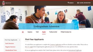 
                            4. First-Year Applicants | Undergraduate Admission | Brown University