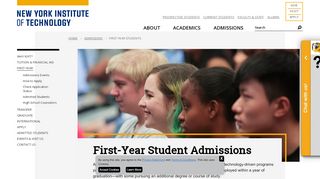 
                            9. First-Year Student Admissions | Admissions | NYIT