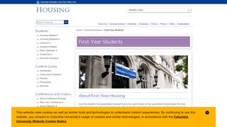 
                            5. First-Year Students - Columbia Housing - Columbia University