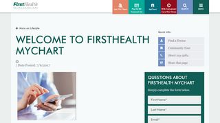 
                            11. FirstHealth MyChart | FirstHealth