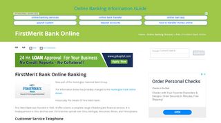 
                            4. FirstMerit Bank Online | Online Banking Information Guide