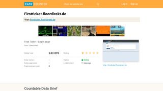 
                            9. Firstticket.floordirekt.de: First Ticket - Login page