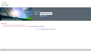 
                            8. FIS Service Desk - Login