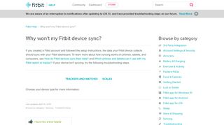 
                            10. Fitbit Help - Why won't my Fitbit device sync?