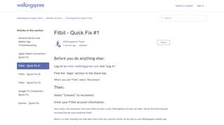 
                            8. Fitbit - Quick Fix #1 – Walkingspree Support Desk