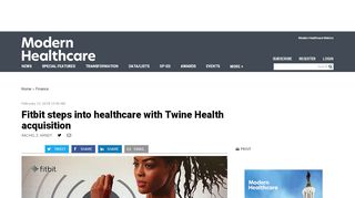 
                            7. Fitbit steps into healthcare with Twine Health acquisition