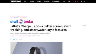 
                            7. Fitbit's Charge 3 adds a better screen, swim tracking, and smartwatch ...