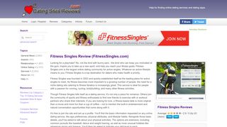 
                            7. Fitness Singles Review (FitnessSingles.com) - Dating Sites Reviews