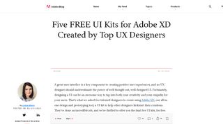 
                            2. Five FREE UI Kits for Adobe XD Created by Top UX Designers