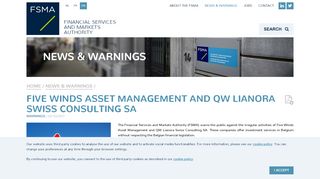 
                            4. Five Winds Asset Management and QW Lianora Swiss ... - FSMA