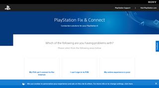 
                            2. Fix & Connect | PlayStation Support | Sony PlayStation