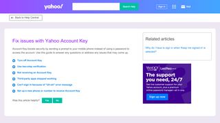 
                            4. Fix issues with Yahoo Account Key | Yahoo Help - SLN25921