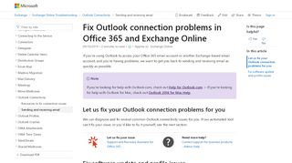 
                            2. Fix Outlook connection problems in Office 365 …