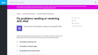 
                            4. Fix problems reading or receiving AOL Mail - AOL Help