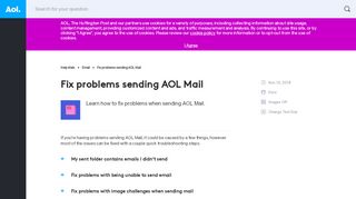 
                            6. Fix problems sending AOL Mail - AOL Help