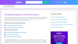 
                            7. Fix problems signing into your Yahoo account | Yahoo Help ...