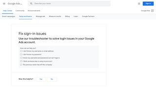 
                            5. Fix sign-in issues - AdWords Help - Google Support