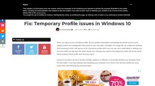 
                            6. Fix: Temporary Profile issues in Windows 10 - Appuals.com