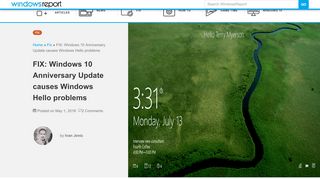 
                            3. FIX: Windows 10 Anniversary Update causes Windows Hello ...