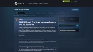 
                            6. [FIXED] Can't find leak, no corodinates and no pointfile :: Source ...