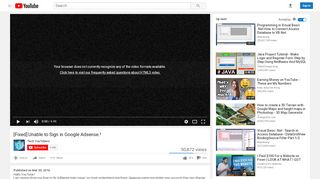 
                            2. [Fixed] Unable to Sign in Google Adsense.! - YouTube