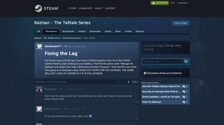 
                            7. Fixing the Lag :: Batman - The Telltale Series General ...