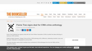 
                            7. Flame Tree signs deal for CWA crime anthology | The Bookseller