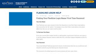 
                            10. FlashLine Login Help | Kent State Geauga | Kent State ...