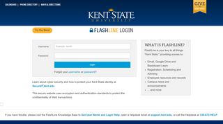 
                            1. FlashLine Login - Kent State University