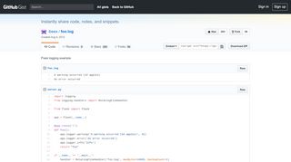 
                            5. Flask logging example · GitHub